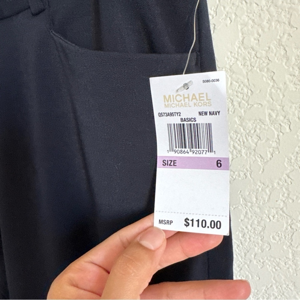 Michael Kors Women's Dress Pants Navy Size 6 NWT - Picture 2 of 11